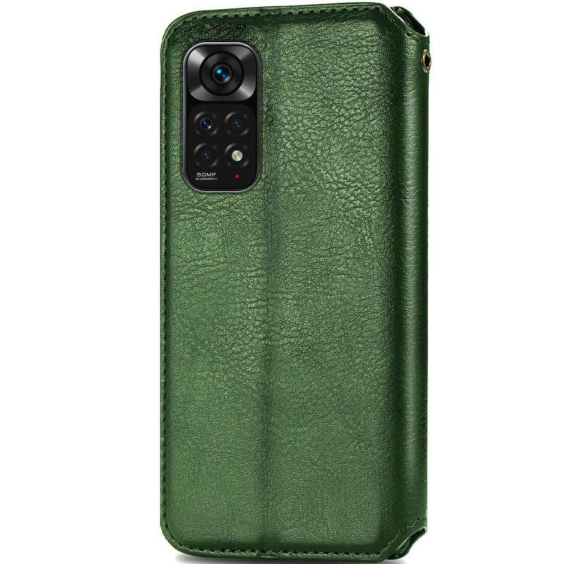 Книжка GETMAN Cubic для Xiaomi Redmi Note 11 4G/Note 11s Зелена-1